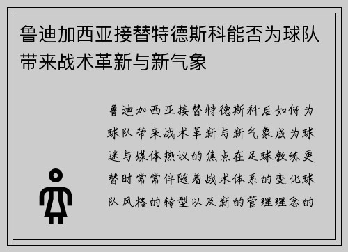 鲁迪加西亚接替特德斯科能否为球队带来战术革新与新气象